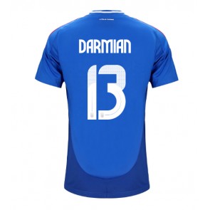 Italien Matteo Darmian #13 Hjemmebanetrøje EM 2024 Kort ærmer